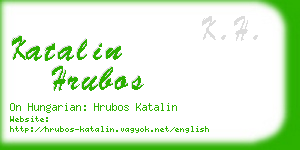 katalin hrubos business card